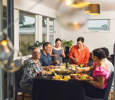 people having dinner