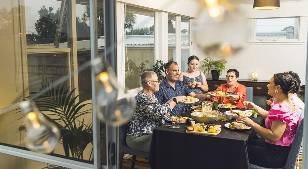 People having dinner