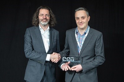Michael O'Brien accepting his EEA award
