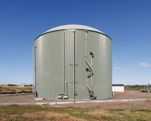Photo of the anaerobic digester at Manawatū Wastewater Treatment Plant