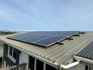 Solar panels on a roof