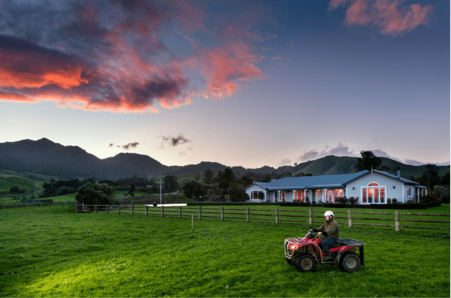 image of man on farm bike