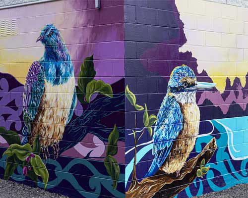 Mural on Katikati substation wall