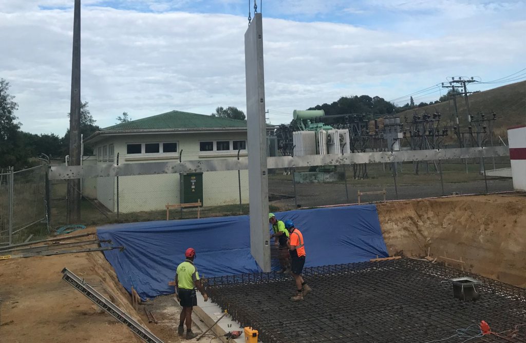 Construction of new switchroom at Putāruru substation